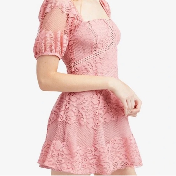 Free People pink mauve lace dress